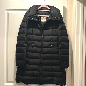 Like NEW Moncler Black Flammette Coat